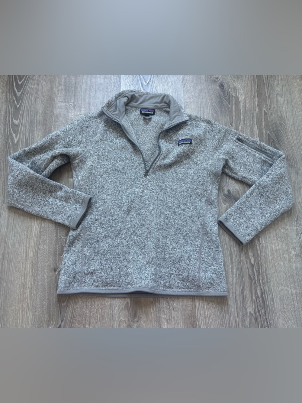 Patagonia Women's Better Sweater 1/4 Zip Pullover in a grey size M